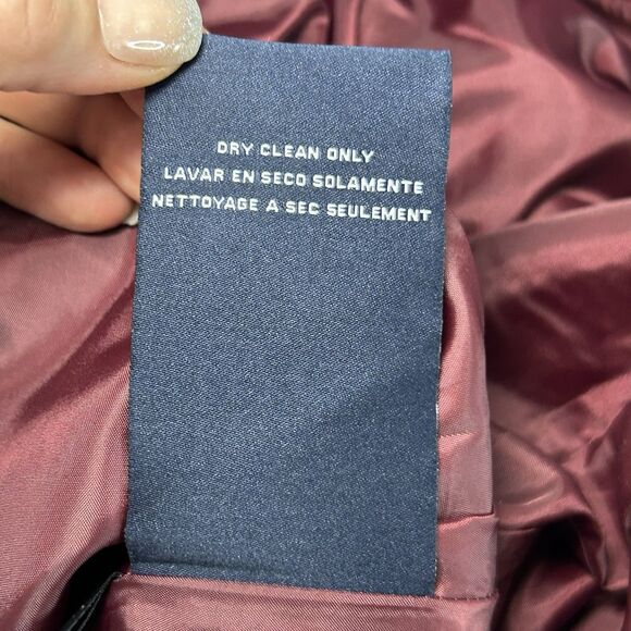 Tommy Hilfiger Double Breasted Navy Blue Wool Trench Coat Womens Large Belted - Picture 9 of 9